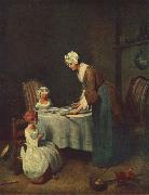 jean-Baptiste-Simeon Chardin The Prayer before Meal France oil painting artist